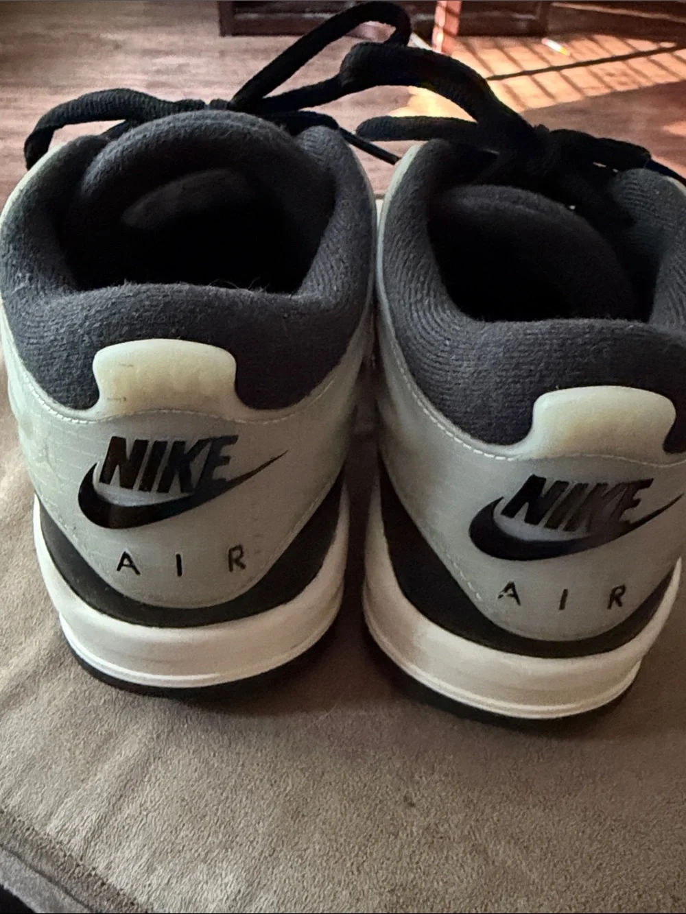 Men's Black and Cream Casual Sneakers Nike air
